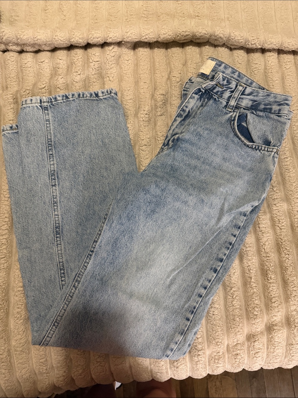 Classic Light Blue Straight Leg Jeans - Women